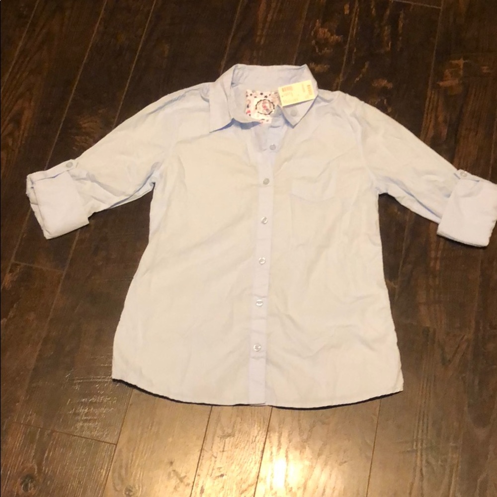 Justice new/ tags button down shirt